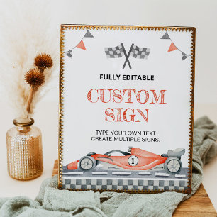 Póster Rótulo de mesa de dos Personalizados de cumpleaños