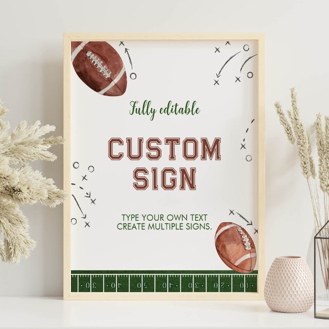 Póster Rótulo de Mesa de Fiesta de Cumpleaños de Fútbol (Subido por el creador)