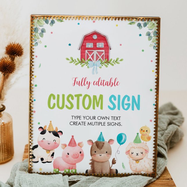 Póster Rótulo de mesa de fiesta de cumpleaños para animal (Subido por el creador)