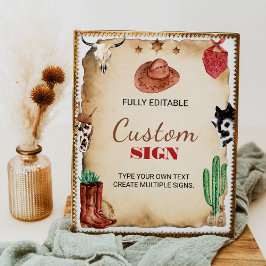 Póster Rótulo de mesa de Fiesta de primer cumpleaños de R