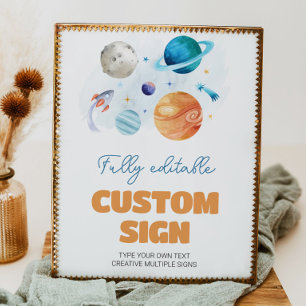 Póster Rótulo de mesa de la fiesta de cumpleaños de la ga