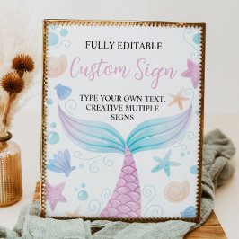 Póster Rótulo de mesa de la fiesta de cumpleaños de la si