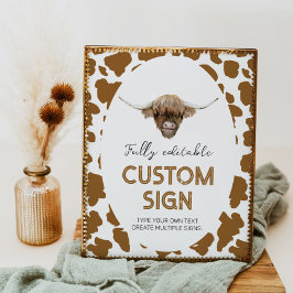 Póster Rótulo de mesa de la fiesta de cumpleaños de la va