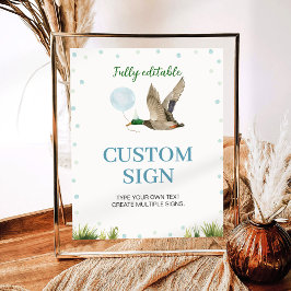 Póster Rótulo de mesa de la fiesta de cumpleaños de un ni