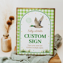 Póster Rótulo de mesa de la fiesta de cumpleaños de un pa