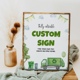 Póster Rótulo de mesa de la fiesta de cumpleaños del cami