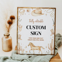 Rótulo de mesa de la primera fiesta de cumpleaños 