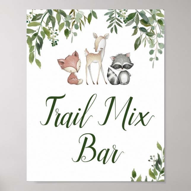 Póster Rótulo de mesa de madera verde - Barra de mezcla d (Frente)