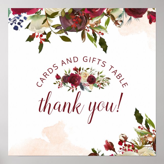 Póster Rótulo de mesa de Mistletoe Manor Cards & Gifts Bo (Frente)