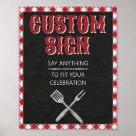 Póster Rótulo de mesa de Personalizado de cumpleaños de 8