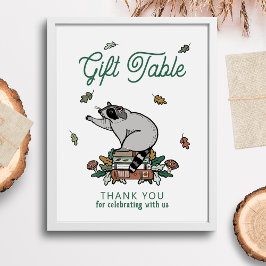 Póster Rótulo de mesa de regalo de Fiesta temática del li