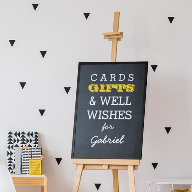 Póster Rótulo de mesa de regalo de oro de Chalkboard (Subido por el creador)