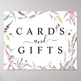 Póster Rótulo de mesa de tablas de nudos y regalos de pri