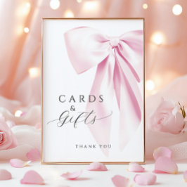 Póster Rótulo de mesa de tarjetas de ducha para novias y