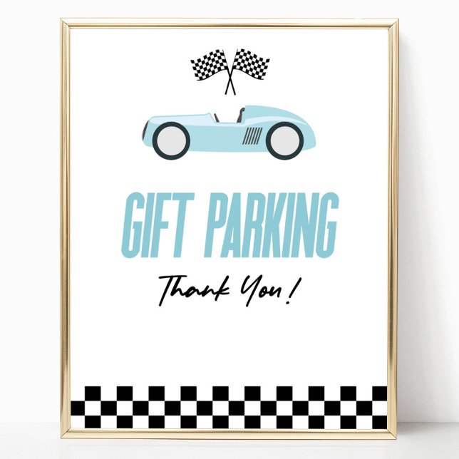 Póster Rótulo de mesa del Fiesta de coches de carreras az (Subido por el creador)