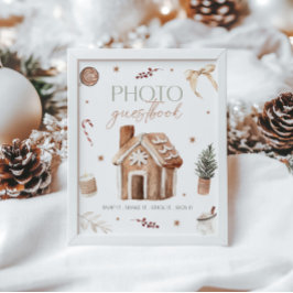 Póster Rótulo de mesa del libro de fotos de los navidades