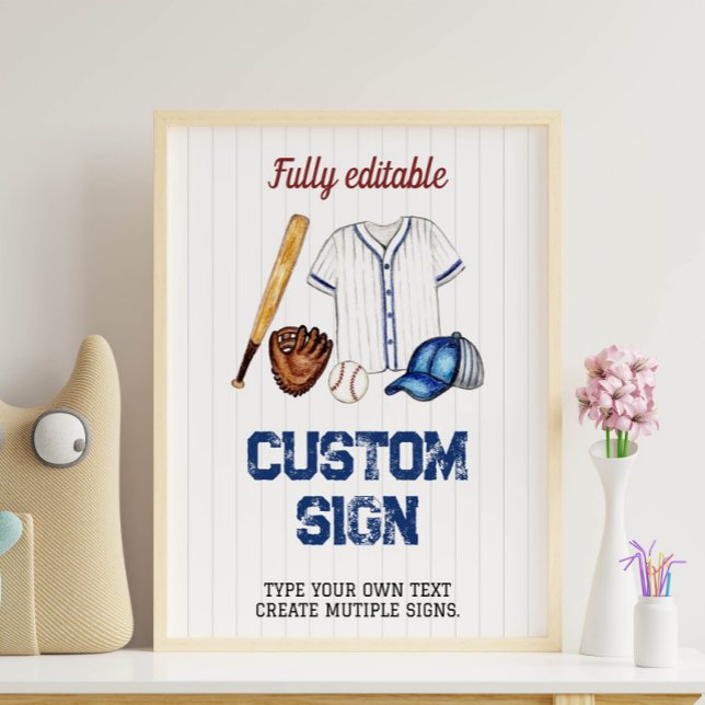 Póster Rótulo de mesa Personalizado de béisbol (Subido por el creador)