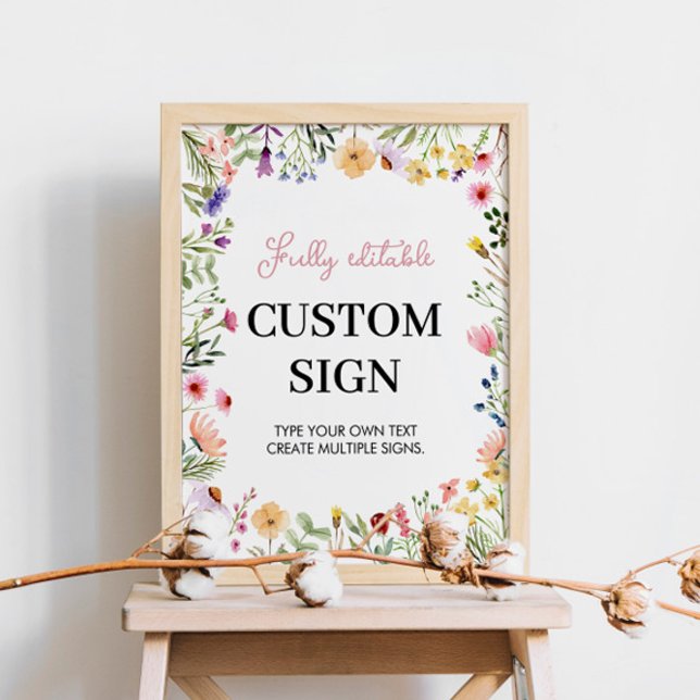 Póster Rótulo de mesa Personalizado de flores silvestres (Subido por el creador)