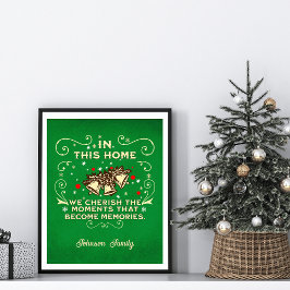 Póster Rótulo de Navidades familiares "valoran los moment