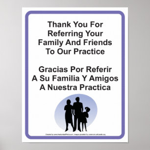Póster Rótulo de pared de remisión para pacientes de Offi