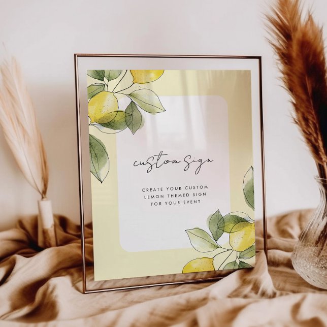 Póster Rótulo de Personalizado de Baby Shower de Lemon (Subido por el creador)