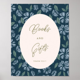 Póster Rótulo de Personalizado de Baby Shower floral de l