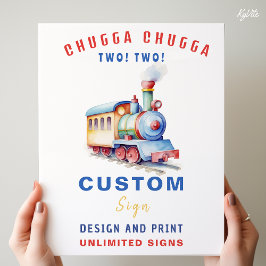 Póster Rótulo de Personalizado de cumpleaños del tema del