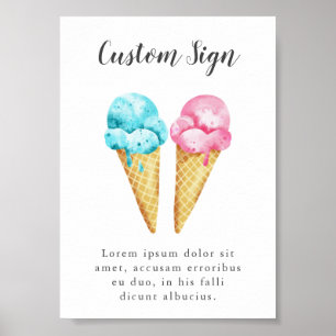 Póster Rótulo de Personalizado de Fiesta de revelación de