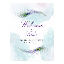 Rótulo de Personalizado Peacock Feather