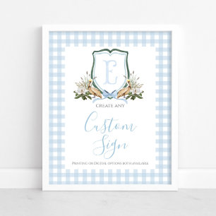 Póster Rótulo de Personalizado Pelican para Baby Shower B
