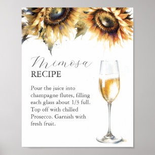Póster Rótulo de Petales y Prosecco Mimosa Bar