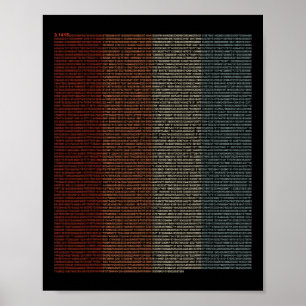 Póster Rótulo de Pi de 10000 dígitos vendidos - Matemátic
