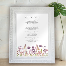 Póster Rótulo de poema de la vida celebrado funeral más d