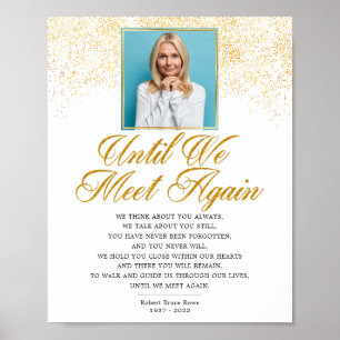 Póster Rótulo de poema del funeral conmemorativo de la fo