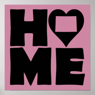 Póster Rótulo de Poster del Estado del Corazón del Hogar 