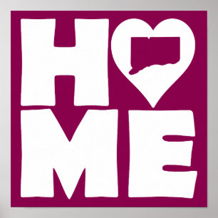 Póster Rótulo de Poster del estado del corazón del hogar 