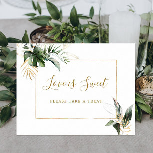Póster Rótulo de postre dulce Foliage Love