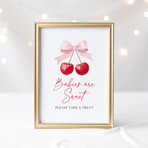 Póster Rótulo de postre dulce para bebes de Baby Shower