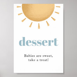 Póster Rótulo de postres Boho Sunshine Baby Shower