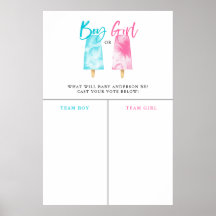 Rótulo de predicción de  para niños Chicas Popsicl