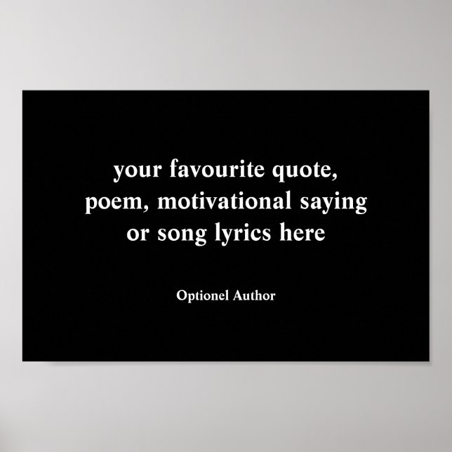 Póster Rótulo de presupuesto personalizado, cree su propi (Frente)