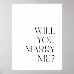 Póster Rótulo de propuesta de matrimonio imprimible