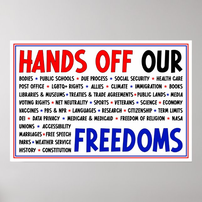 Póster Rótulo de protesta por los derechos civiles y la l (Frente)