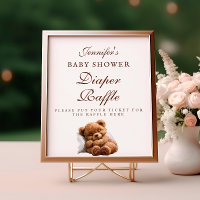 Rótulo de Raffle de Teddy Bear con sueño suave