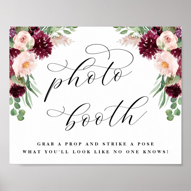 Póster Rótulo de recepción de Boda Boda de Adore Floral (Frente)