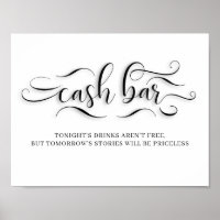 Rótulo de recepción de bodas de bar de caja