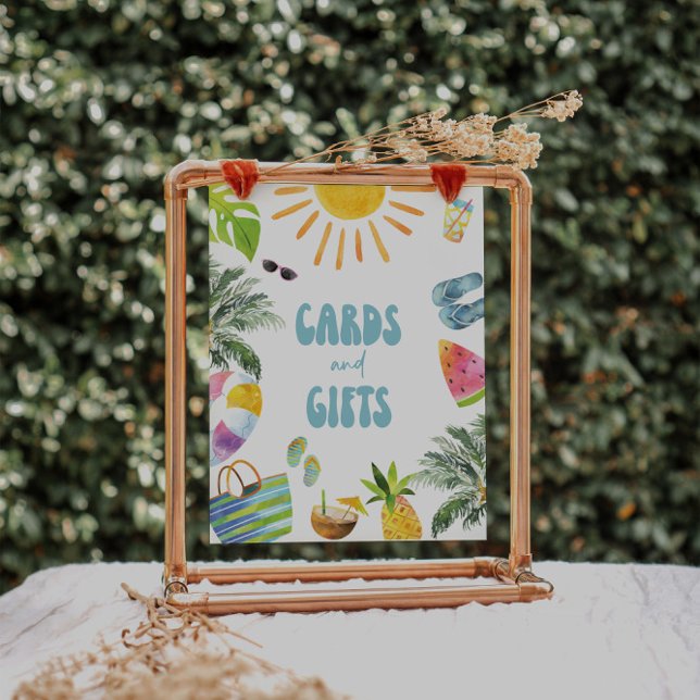 Póster Rótulo de regalos de Fiesta de piscina (Subido por el creador)