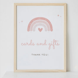 Póster Rótulo De Regalos Y Tarjetas Arcoiris De Color Del