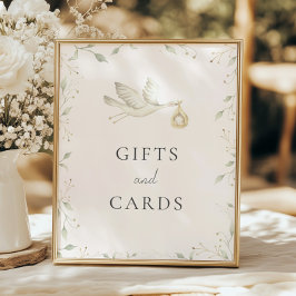 Póster Rótulo de Regalos y Tarjetas de Baby Shower de Sto