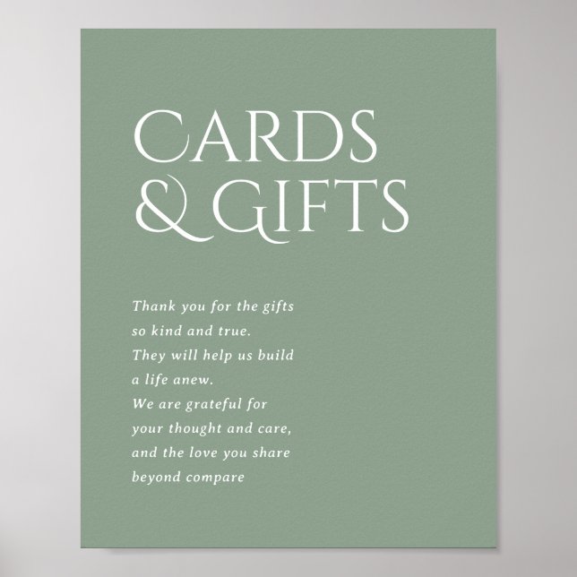 Póster Rótulo de Regalos y Tarjetas de Boda Norwich (Frente)